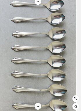 Set Of 8 Reed & Barton Rebacraft Sarajevo Stainless Steel Teaspoons 6 1/4"